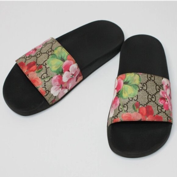 Gucci Pursuit Slide Sandals Floral In Full Bloom Flowers in size 7.5 - Picture 1 of 5